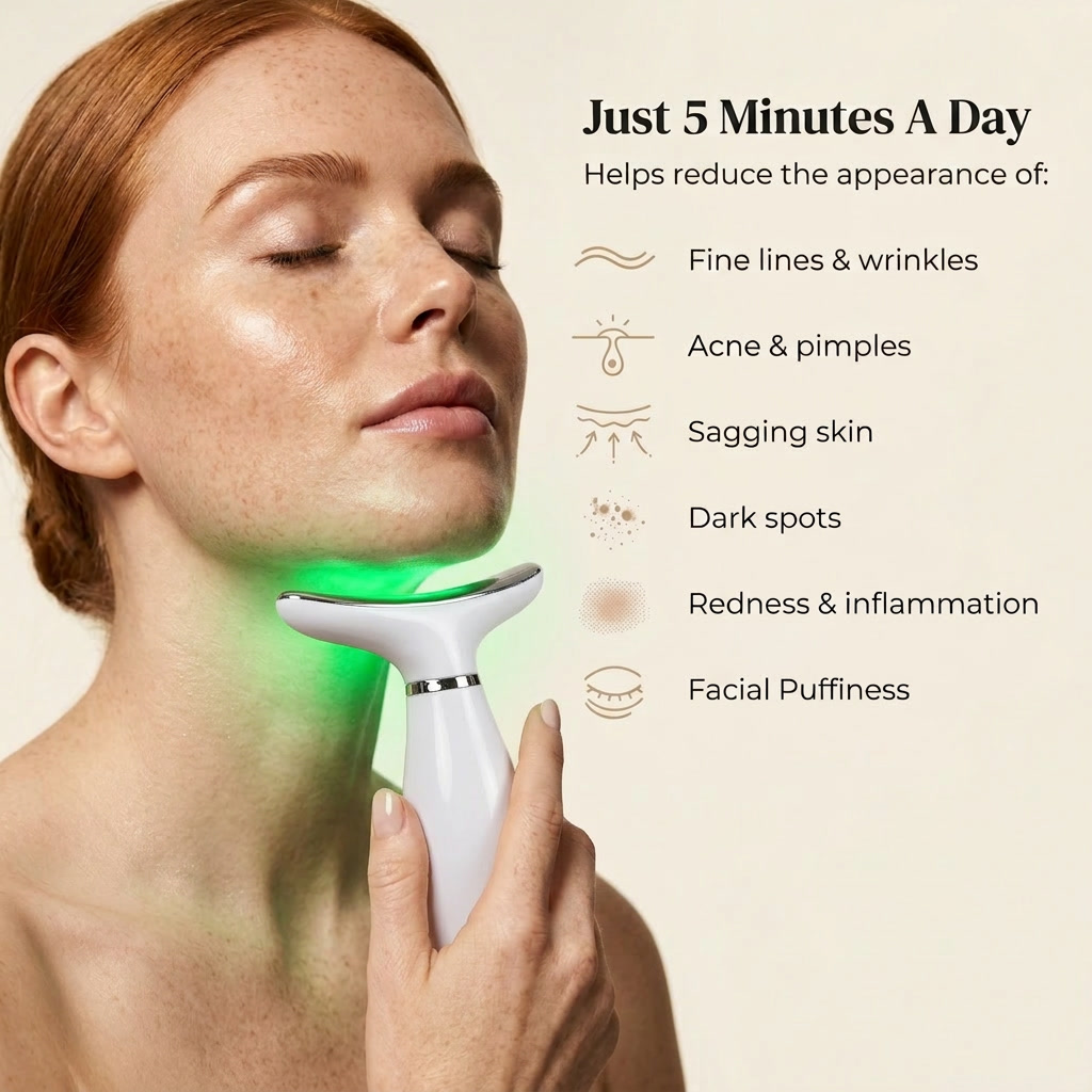 BeGlow LiftWand Pro™ — 7-Light Sonic Facial Therapy Device