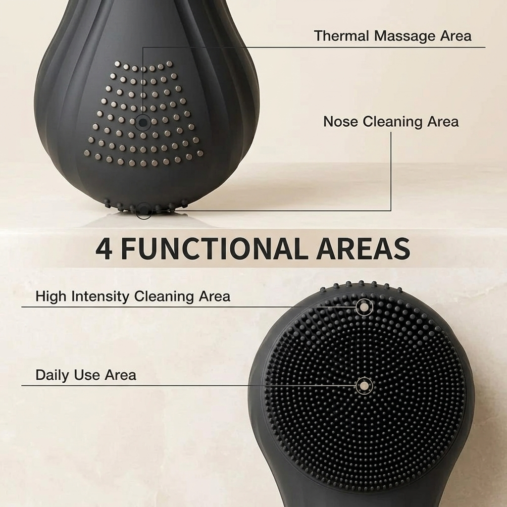BeGlow GlowBrush Pro™ — Sonic Heated Facial Cleansing Brush