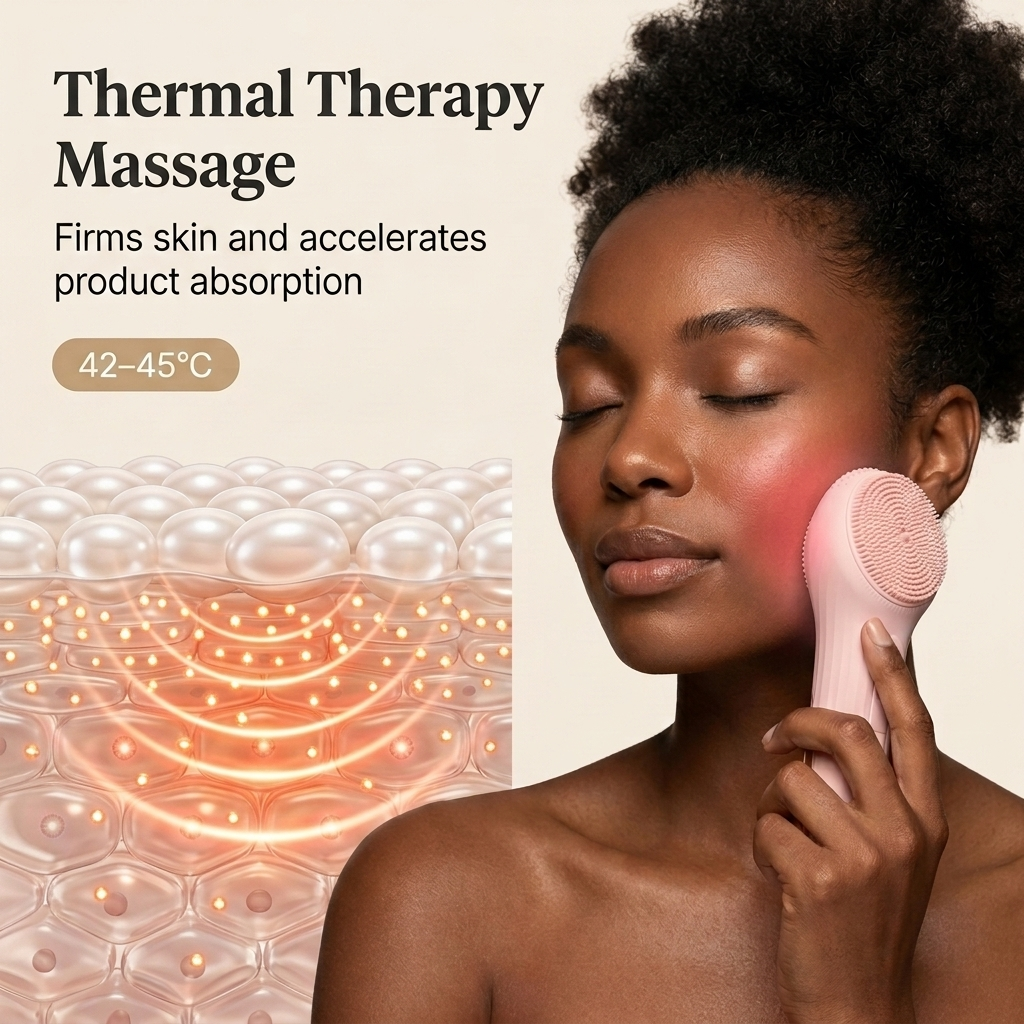 BeGlow GlowBrush Pro™ — Sonic Heated Facial Cleansing Brush