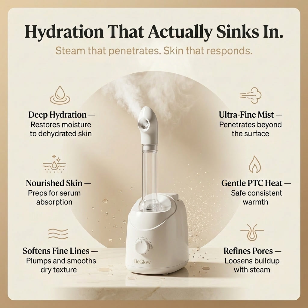 BeGlow Aura Mist™ — Aromatherapy Facial Steamer