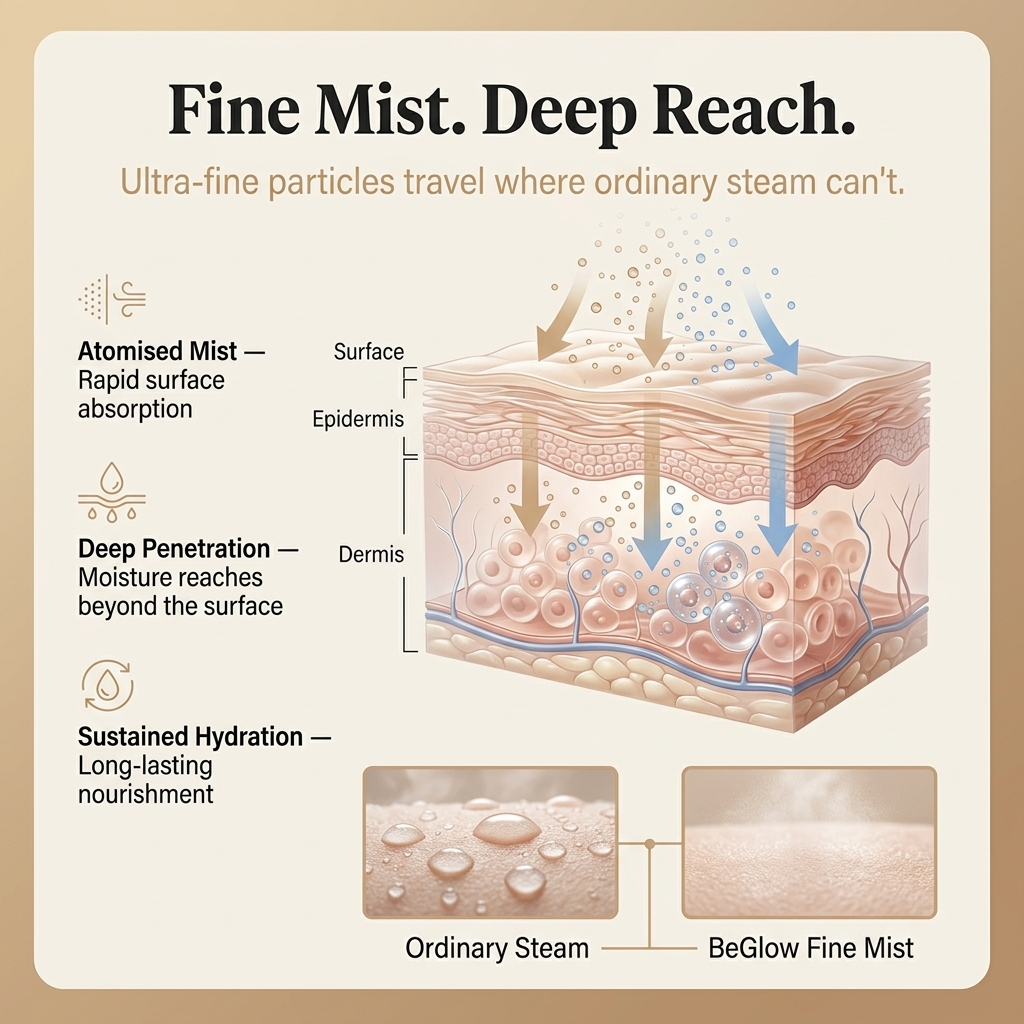 BeGlow Aura Mist™ — Aromatherapy Facial Steamer