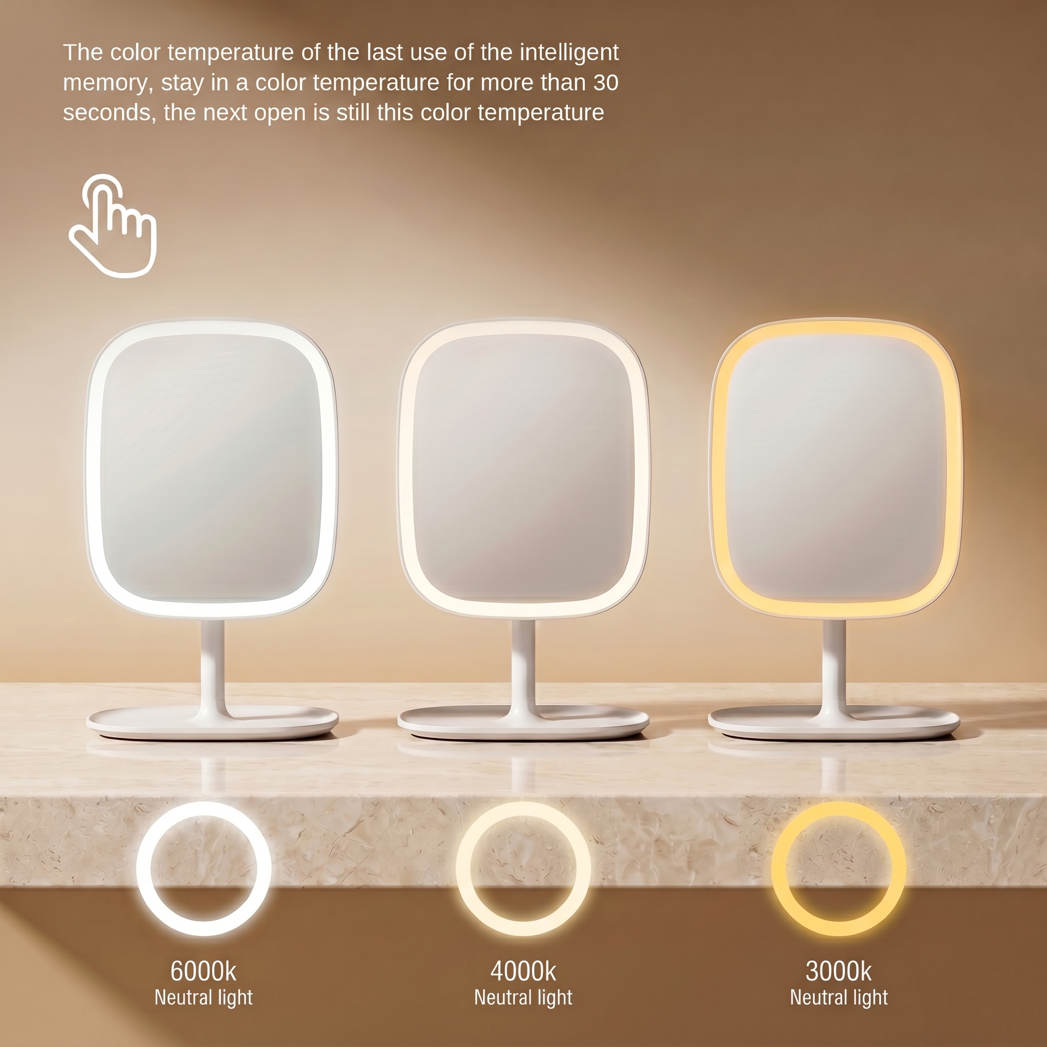 BeGlow Golden Hour™ — LED Vanity Mirror with Smart Light Control